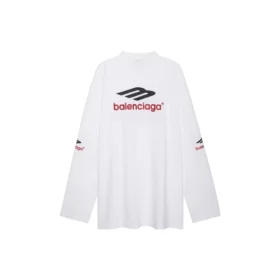 Tričko s dlouhým rukávem 3B Sports Icon Oversized „White Black Red“ 720250TPVD79065
