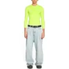 Tričko s dlouhým rukávem a kulatým výstřihem „Fluo Yellow“ 704103TMVB77204