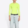 Tričko s dlouhým rukávem a kulatým výstřihem „Fluo Yellow“ 704103TMVB77204