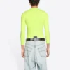 Tričko s dlouhým rukávem a kulatým výstřihem „Fluo Yellow“ 704103TMVB77204