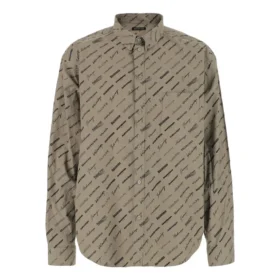 Tričko s dlouhým rukávem a logy po celé ploše „Beige“ 662983TNLL19763