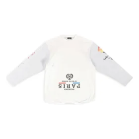 Tričko s dlouhým rukávem a obráceným potiskem „White“ 698155TMVC99000
