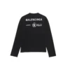 Tričko s dlouhým rukávem Balenciaga x WFP, střední střih „Black“ 612967THV841000