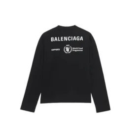 Tričko s dlouhým rukávem Balenciaga x WFP, střední střih „Black“ 612967THV841000