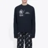 Tričko s dlouhým rukávem Balenciaga x WFP, střední střih „Black“ 612967THV841000
