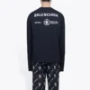 Tričko s dlouhým rukávem Balenciaga x WFP, střední střih „Black“ 612967THV841000