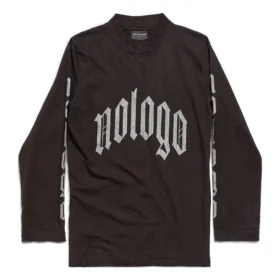 Tričko s dlouhým rukávem bez loga „Black Grey“ 788244TQVK51200