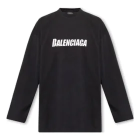 Tričko s dlouhým rukávem Caps Oversized „Black“ 681046TNVL11070