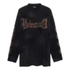 Tričko s dlouhým rukávem Heavy Metal v oversized střihu „Black Faded“ 739783TOVE11055