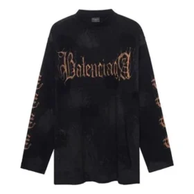 Tričko s dlouhým rukávem Heavy Metal v oversized střihu „Black Faded“ 739783TOVE11055