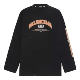 Tričko s dlouhým rukávem Maison Balenciaga „Black“ 681046TLVJ11074
