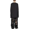Tričko s dlouhým rukávem, oversized „Black Faded“ 739783TOVF49034