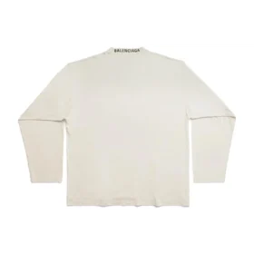 Tričko s dlouhým rukávem Oversized „Off White“ 739783TOVF49199