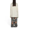 Tričko s dlouhým rukávem Oversized „Off White“ 739783TOVF49199