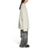 Tričko s dlouhým rukávem Oversized „Off White“ 739783TOVF49199