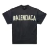 Tričko s dvojitým předním dílem „Washed Black“ 791615TQVQ61021