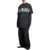 Tričko s dvojitým předním dílem „Washed Black“ 791615TQVQ61021