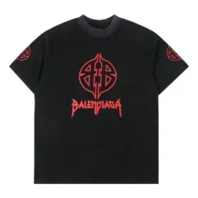 Tričko s kovovým BB šablonovým potiskem „Black Red“ 764235TPVI21568
