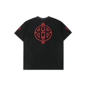 Tričko s kovovým BB šablonovým potiskem „Black Red“ 764235TPVI21568