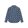 Tričko s krátkým rukávem a logem Scribble, volný střih „Midnight Blue“ 662983TLLJ48502
