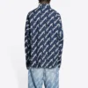 Tričko s krátkým rukávem a logem Scribble, volný střih „Midnight Blue“ 662983TLLJ48502