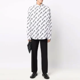 Tričko s krátkým rukávem a logem Scribble, volný střih „White“ 662983TLLJ49040