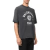 Tričko s krátkým rukávem a logem Varsity „Washed Black“ 612966TMV981000