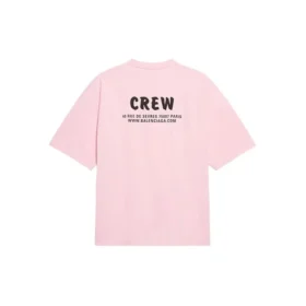 Tričko s krátkým rukávem a potiskem loga Crew, růžové/červené 620941TIVG91900