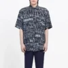 Tričko s krátkým rukávem a potiskem loga v různých stylech „Black Grey“ 556854TELF21269