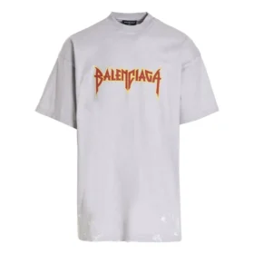 Tričko s krátkým rukávem Metallica, oversized střih „White Orange“ 694576TMV880901