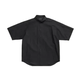 Tričko s krátkým rukávem Tape Type, volný střih „Black“ 738761TNM601000