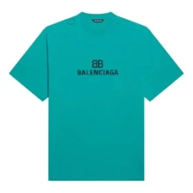 Tričko s krátkým rukávem, unisex, modré, s mozaikovým logem, písmeny abecedy, volnými otvory a opotřebovaným vzhledem 651795TKVF53660