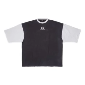 Tričko s logem a 3/4 rukávy „Washed Black Heather Grey“ 699190TMVC81208