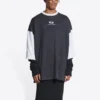 Tričko s logem a 3/4 rukávy „Washed Black Heather Grey“ 699190TMVC81208