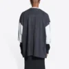 Tričko s logem a 3/4 rukávy „Washed Black Heather Grey“ 699190TMVC81208