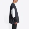 Tričko s logem a 3/4 rukávy „Washed Black Heather Grey“ 699190TMVC81208
