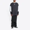 Tričko s logem a 3/4 rukávy „Washed Black Heather Grey“ 699190TMVC81208