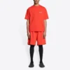 Tričko s logem, střední střih „Bright Red“ 612966TMVF43168