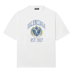 Tričko s logem Varsity, střední střih „White“ 612966TLV891375