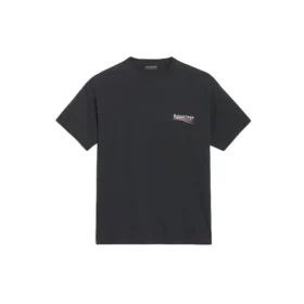 Tričko s logem, volný střih, krátký rukáv, unisex, černé 556150TAV441000
