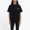Tričko s logem, volný střih, krátký rukáv, unisex, černé 556150TAV441000