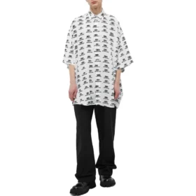 Tričko s nadměrným logem BB „White Black“ 725382TNL889040
