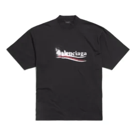 Tričko s politickým šablonovým potiskem „Black White“ 764235TQVI51569
