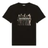 Tričko s potiskem kapely a logem, retro, volný střih, s krátkým rukávem, unisex, černé 612966TIVA11000