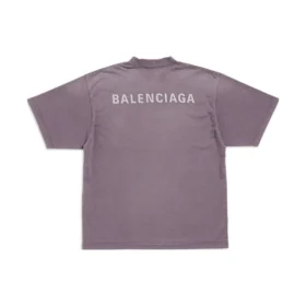 Tričko s potiskem na zádech, střední střih „Purple Grey“ 764235TPVK15500