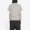 Tričko s rozmazaným logem a výřezem, retro klasické, s krátkým rukávem, unisex, šedé 661705TKVD58174