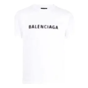 Tričko s rozmazaným logem „White Black“ 661705TKVD59040