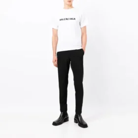Tričko s rozmazaným logem „White Black“ 661705TKVD59040