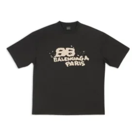 Tričko s ručně kreslenou ikonou BB Icon, střední střih „Black“ 612966TNVN41059