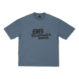 Tričko s ručně kreslenou ikonou BB Icon, střední střih „Blue Black“ 612966TNVN44183